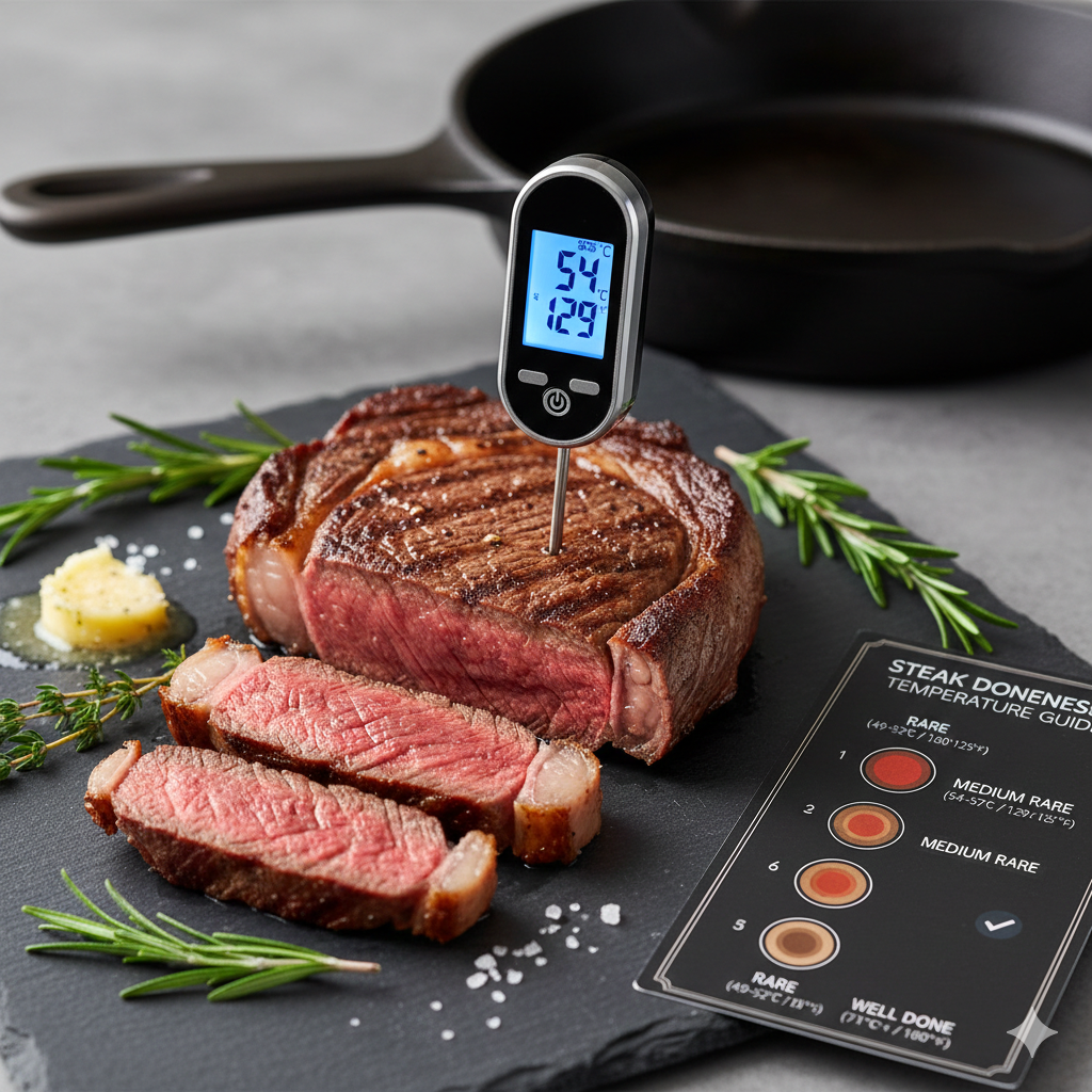 medium rare steak temp