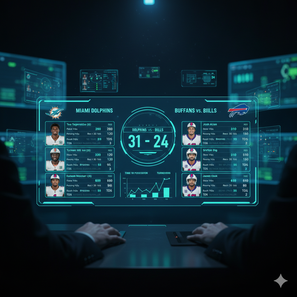 miami dolphins vs buffalo bills match player stats