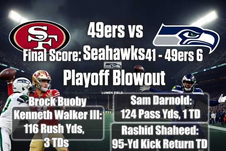 49ers vs Seahawks Match Player Stats