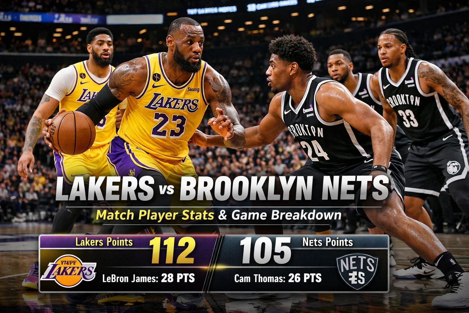 Lakers vs Brooklyn Nets Match Player Stats