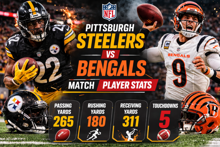 Pittsburgh Steelers vs Bengals Match Player Stats