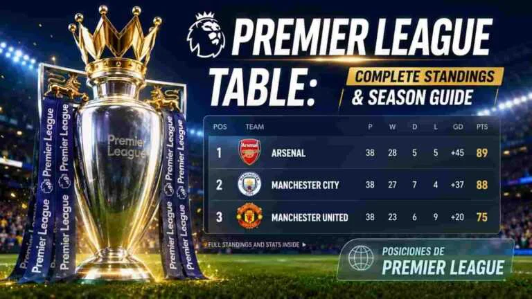 posiciones de Premier League